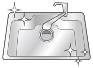 キッチンシンクの汚れごとの掃除方法について。