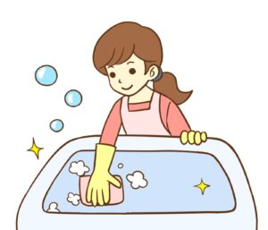 浴槽の内側に付いた汚れの効果的な落とし方について。