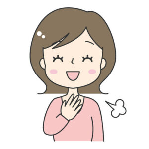 安心する女性