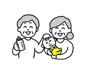 老人と赤ん坊