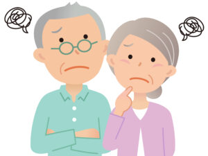 困っている高齢者
